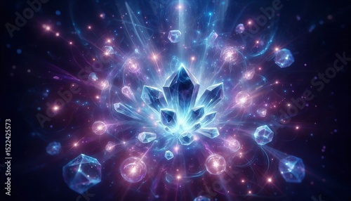 Glowing Mana Crystals – Crystals of glowing mana energy float