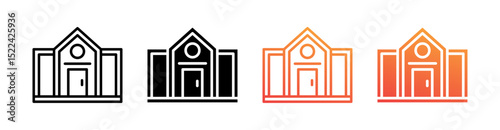 Home Multi Style Icon Set Vector 