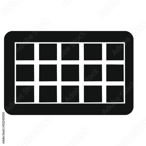 Simple black grid icon fifteen squares design element