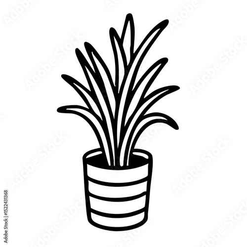 植物　線画　手書き