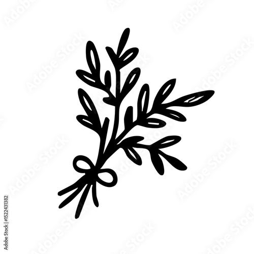 植物　線画　手書き