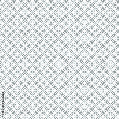 Elegant interlocking circles create a modern, seamless geometric pattern for textile and wallpaper