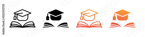 Education Multi Style Icon Set Vector 