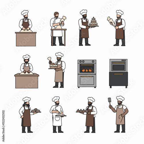 Bakers food preparation restaurant kitchen worker