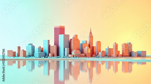 abstract city skyline