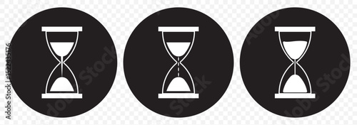 Hourglass timer icon on transparent background for web and graphic design Set on Transparent Background. EPS 10.