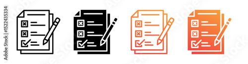 Requirement Multi Style Icon Set Vector 