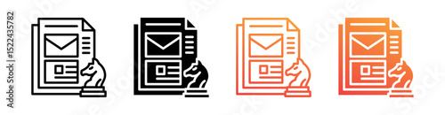 Brand Strategy Multi Style Icon Set Vector 