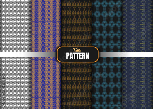 Modern seamless textile pattern on white backgrounds. Simple illustrations.