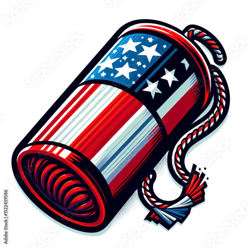 fourth of july fireworks. 4th July, independence day illustration.