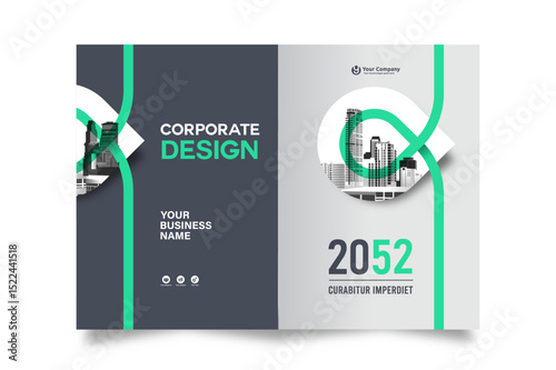 City Background Business Book Cover Design Template