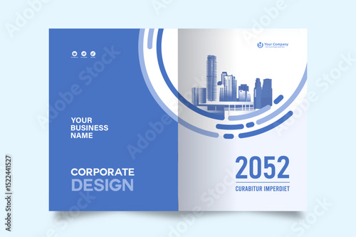 City Background Business Book Cover Design Template