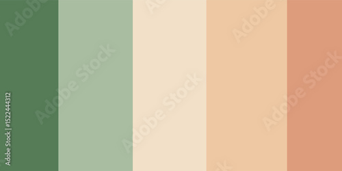 Soft mint green and light brown terracotta beige shade palette