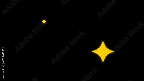 Twinkling Star Effect on 4K Black Screen: wishing star
