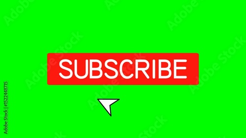 Isolated Subscribe Button Animation - 4K Stock Video