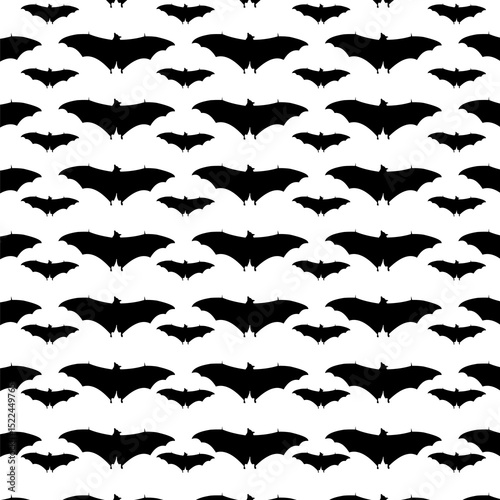 Vector black and white bat pattern
