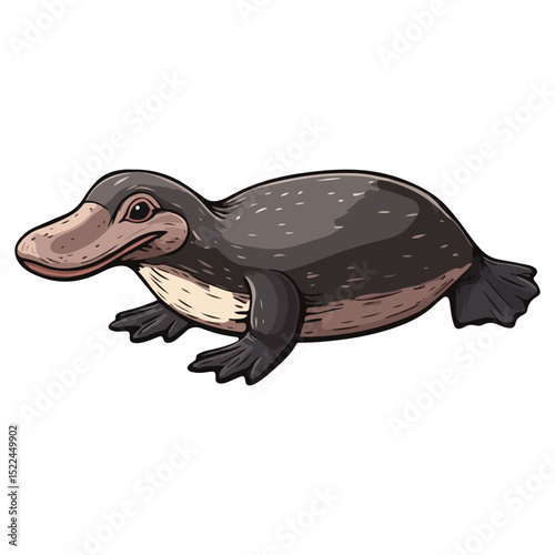 platypus, reptile, vector, transparent background, creature, animal, cute, isolated, wildlife, nature, mammal, icon, Ornithorhynchus anatinus