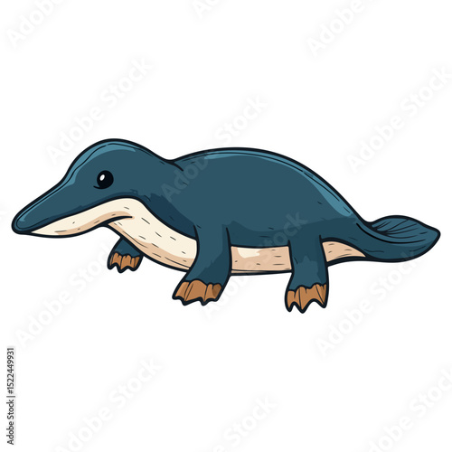 platypus, reptile, vector, transparent background, creature, animal, cute, isolated, wildlife, nature, mammal, icon, Ornithorhynchus anatinus