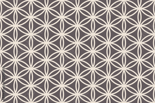 flower of life seamless pattern, geometric flowers and circles, a background for wallpaper, fabric, web design, wrapping paper, and decorative texture.