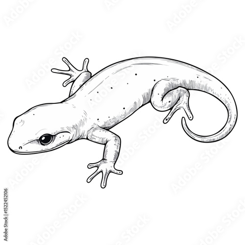 salamander, reptile, vector, transparent background, creature, animal, nature, amphibian, newt, small, isolated, cute, Salamandridae