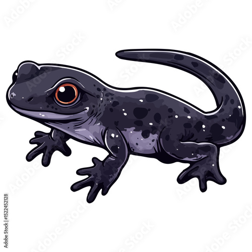 salamander, reptile, vector, transparent background, creature, animal, nature, amphibian, newt, small, isolated, cute, Salamandridae