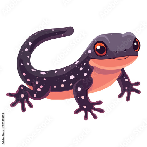 salamander, reptile, vector, transparent background, creature, animal, nature, amphibian, newt, small, isolated, cute, Salamandridae