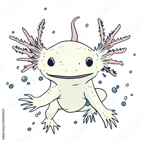 axolotl, reptile, vector, transparent background, creature, nature, cute, icon, animal, amphibian, aquarium, isolated, Ambystoma mexicanum