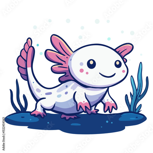 axolotl, reptile, vector, transparent background, creature, nature, cute, icon, animal, amphibian, aquarium, isolated, Ambystoma mexicanum