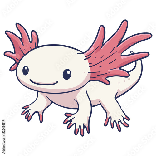 axolotl, reptile, vector, transparent background, creature, nature, cute, icon, animal, amphibian, aquarium, isolated, Ambystoma mexicanum
