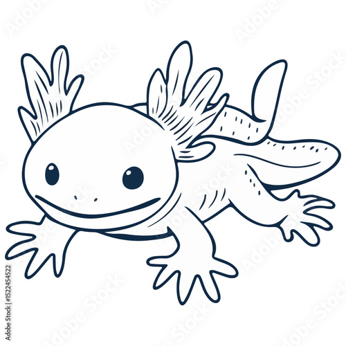 axolotl, reptile, vector, transparent background, creature, nature, cute, icon, animal, amphibian, aquarium, isolated, Ambystoma mexicanum