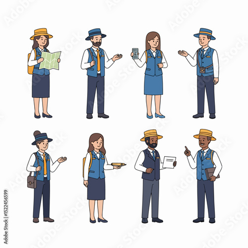 Tourist information guides offering assistance travel help