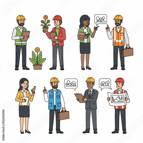 Engineers and architects in diverse roles