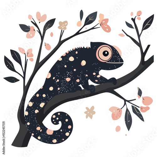 chameleon, reptile, vector, transparent background, creature, chamaeleonidae, nature, animal, wildlife, pet, isolated, colorful, color, colour, cute, tropical