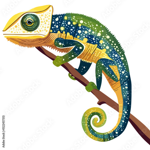 chameleon, reptile, vector, transparent background, creature, chamaeleonidae, nature, animal, wildlife, pet, isolated, colorful, color, colour, cute, tropical