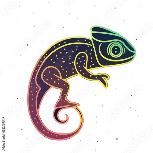 chameleon, reptile, vector, transparent background, creature, chamaeleonidae, nature, animal, wildlife, pet, isolated, colorful, color, colour, cute, tropical