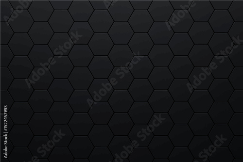Wallpaper Mural Abstract dark black Hexagon Pattern Background Torontodigital.ca