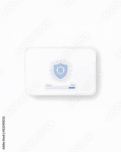 Identity verification request on screen with copy space in minimal style  