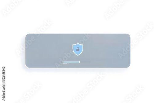 Identity verification request on screen with loading bar and icon  