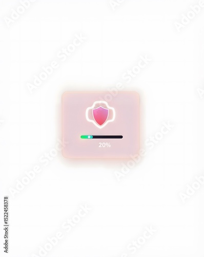 Identity verification request on screen with copy space and loading bar  