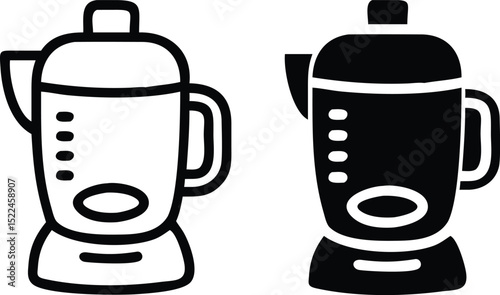 Minimalist Blender Icon Vector Line Art Kitchen Appliance Illustration