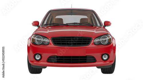 red car isolated on white