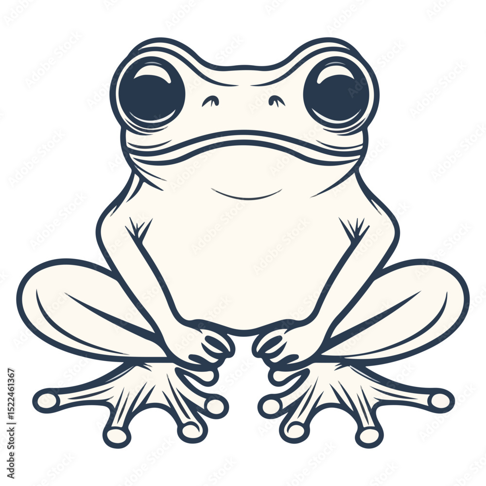 Fototapeta premium frog, reptile, vector, transparent background, creature, green, animal, amphibian, isolated, nature, small, cute, Anura