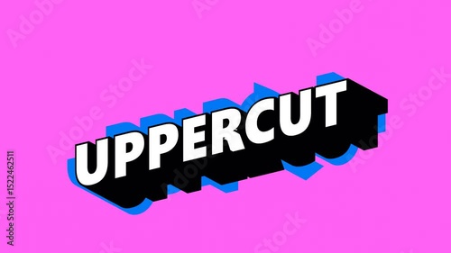 UPPERCUT Text in Graffiti Style with Color-Changing Background