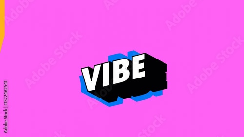 VIBE Text in Graffiti Style with Color-Changing Background