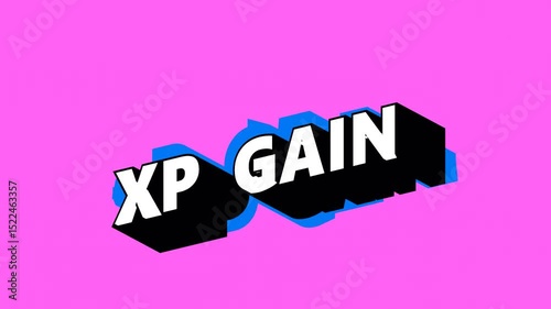 XP GAIN Text in Graffiti Style with Color-Changing Background