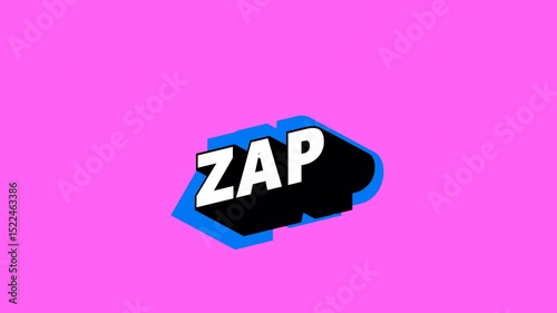 ZAP Text in Graffiti Style with Color-Changing Background