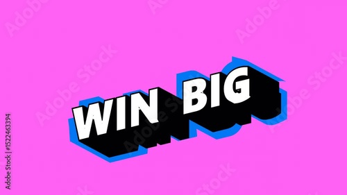 WIN BIG Text in Graffiti Style with Color-Changing Background