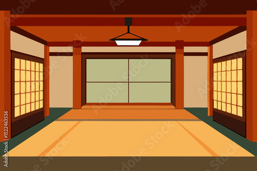 japanese style dojo interior design and empty space