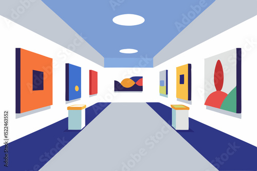 large art gallery interior with white walls 