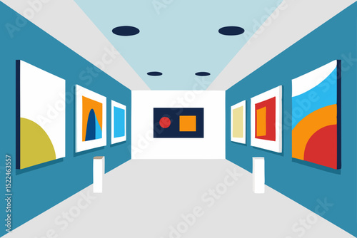 large art gallery interior with white walls 